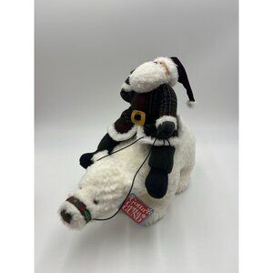 Gund Santa Riding On Polar Bear Artic Adventure Christmas Decor